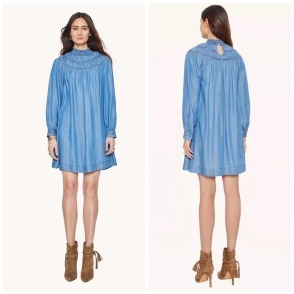 Rebecca Minkoff Jordana Dress In Medium Wash Blue size small NWT